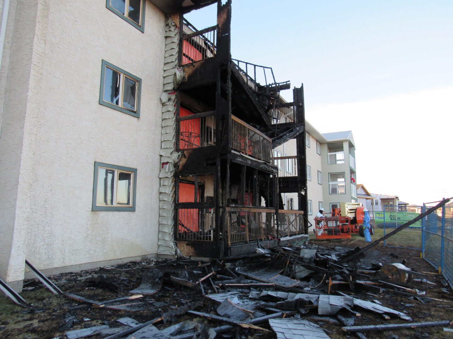 A building that has been demolished and destroyed.